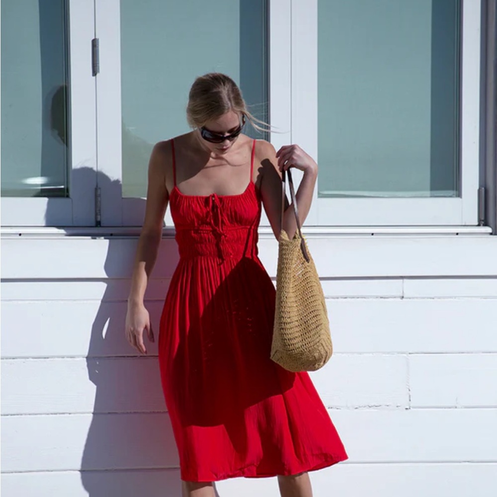 Ciao Lucia Gabriela Dress Chili Silky Satin
